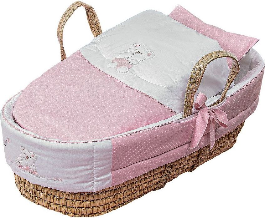 Picci Koš pro miminko MAMI s matrací, růžová - obrázek 1