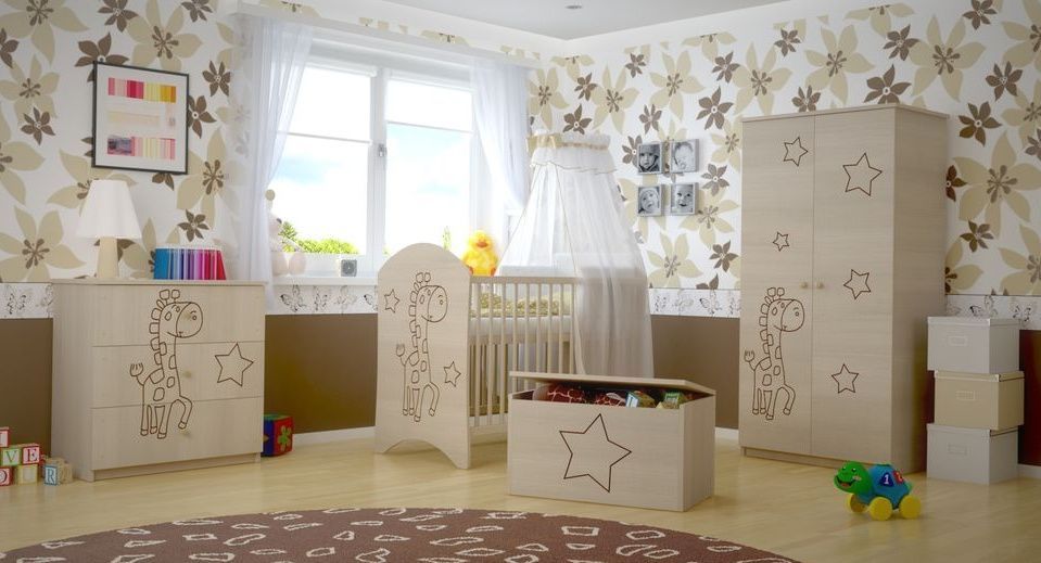 Box na hračky, truhla s hvězdičkou ke kolekci Žirafka - obrázek 3