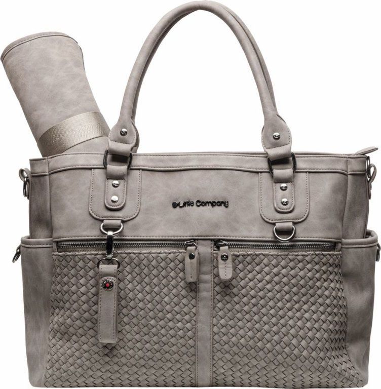 Little Company  Přebalovací taška Monaco Braided taupe proplétaná šedohnědá - obrázek 3