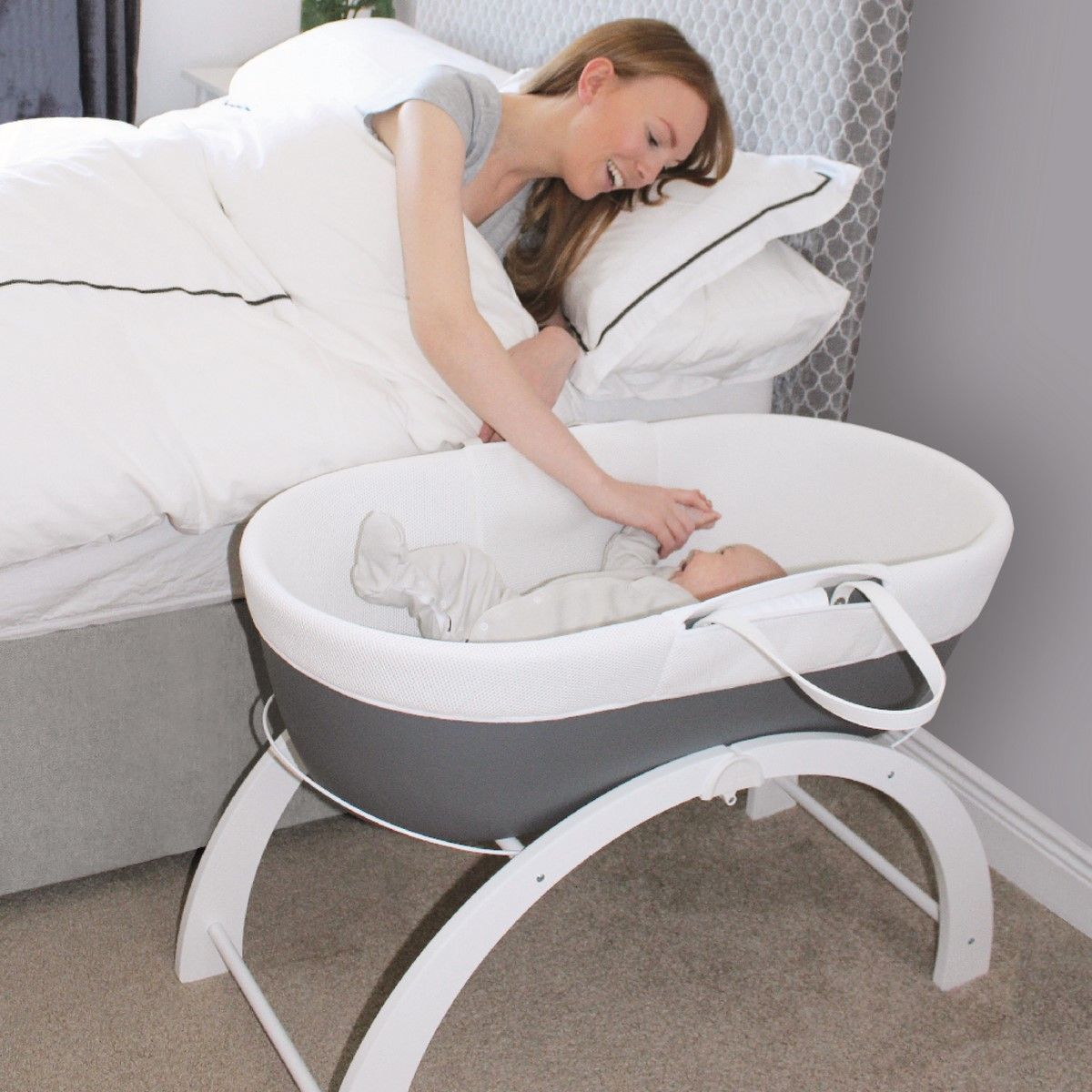 Shnuggle SHNUGGLE Dreami První postýlka tmavě šedá - obrázek 9