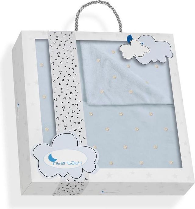 Interbaby DEKA ZLATÉ PUNTÍKY 80X110 - MODRÁ - obrázek 2