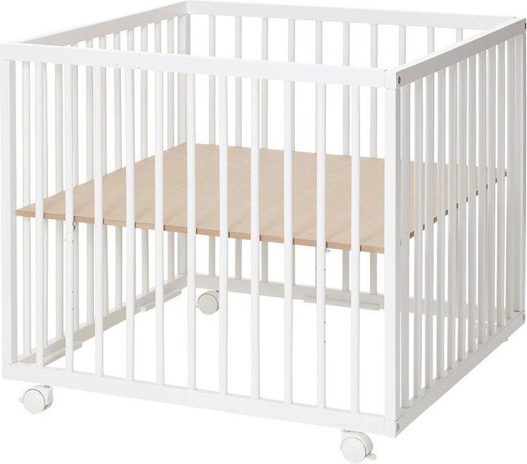 Baby Dan dřevěná ohrádka Comfort Medium white, 79x79x73 cm - obrázek 1