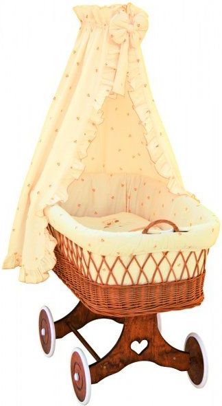 Scarlett Proutěný košík na miminko s nebesy Šárka - béžová - obrázek 1