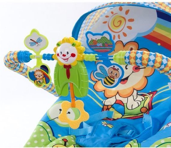 Sunbaby Dětské lehátko s vibracemi a hudebním centrem - lvíček - obrázek 2