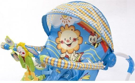 Sunbaby Dětské lehátko s vibracemi a hudebním centrem - lvíček - obrázek 3