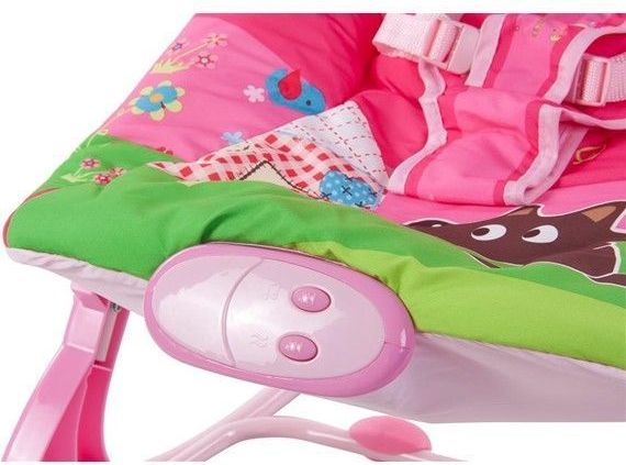 Sunbaby Dětské lehátko s vibracemi a hudebním centrem -růžová holčička - obrázek 2