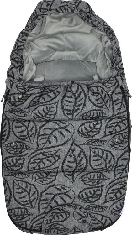 Dooky footmuff vel. S GREY LEAVES DeLuxe - obrázek 1