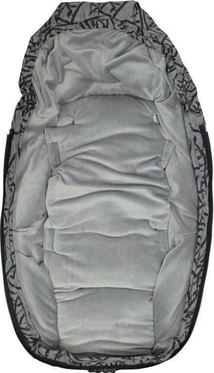 Dooky footmuff vel. S GREY LEAVES DeLuxe - obrázek 3