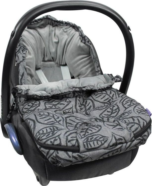 Dooky footmuff vel. S GREY LEAVES DeLuxe - obrázek 4
