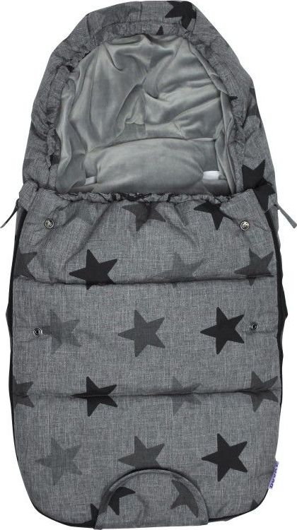Dooky footmuff vel. S GREY STARS DeLuxe - obrázek 1
