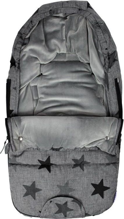 Dooky footmuff vel. S GREY STARS DeLuxe - obrázek 2