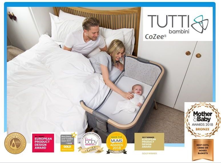 Tutti Bambini - Anglie Postýlka CoZee col.01 dub/šedý melír - obrázek 3