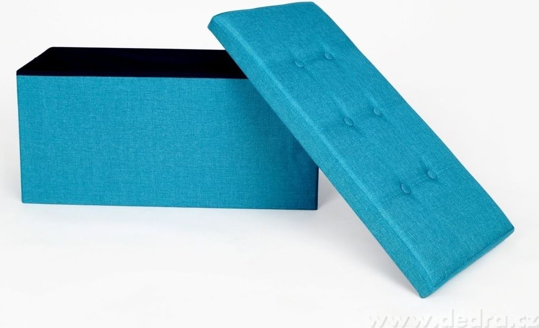 Dedra Sedací box skládací s úložným prostorem vel.XL - více barev tyrkysový - obrázek 3