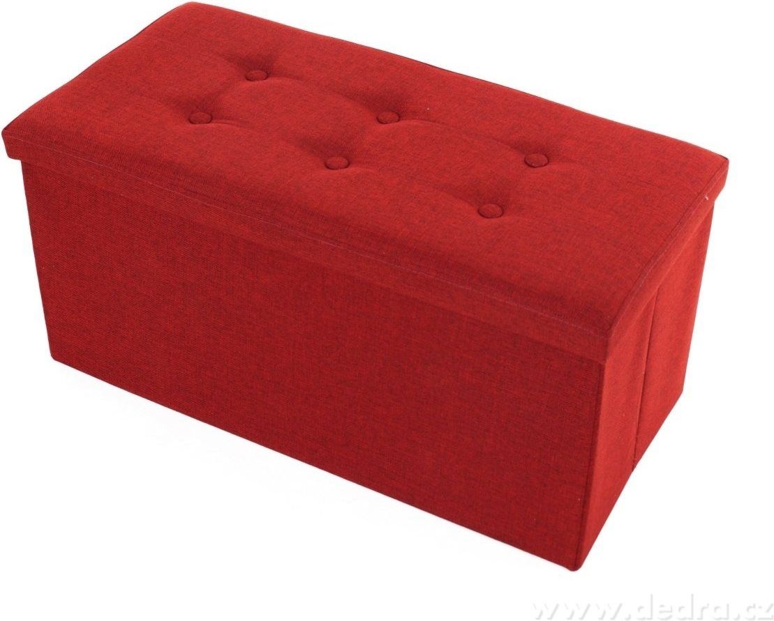 Dedra Sedací box skládací s úložným prostorem vel.XL - více barev vínová melange - obrázek 1