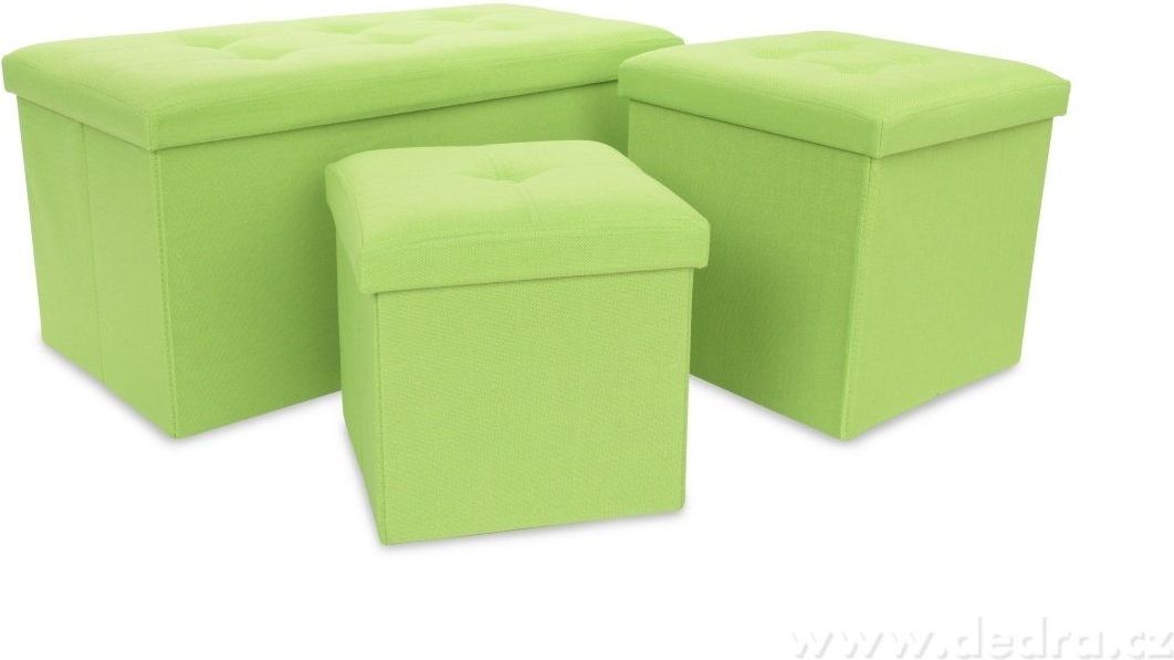 Dedra Sedací box skládací s úložným prostorem vel.M - více barev hráškově zelený - obrázek 4
