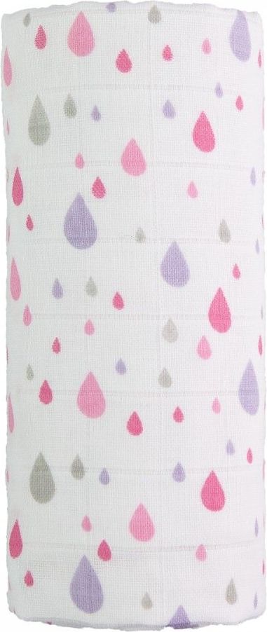 T-TOMI Accessories s.r.o. Velká bavlněná TETRA osuška, pink drops / růžové kapky - obrázek 1