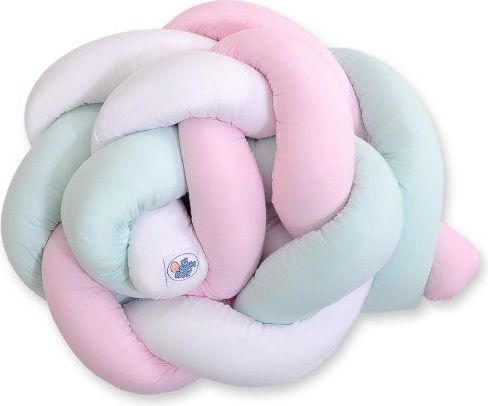 My Sweet Baby Mantinel pletený do copu MAGIC LOOP bílá + růžová + mátová - obrázek 3