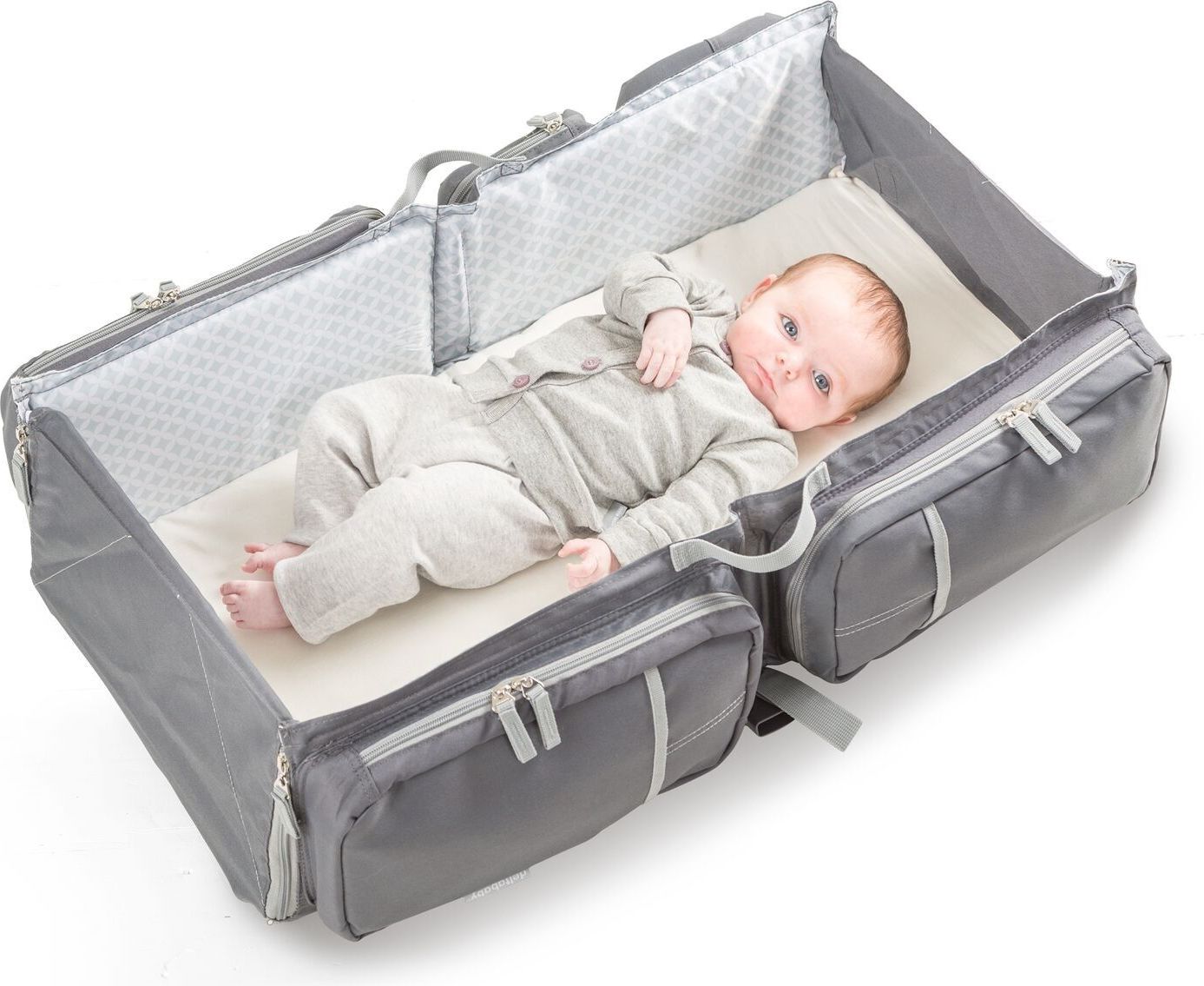 DOOMOO BASICS Baby travel přebalovací a přenosná taška, new grey - obrázek 1