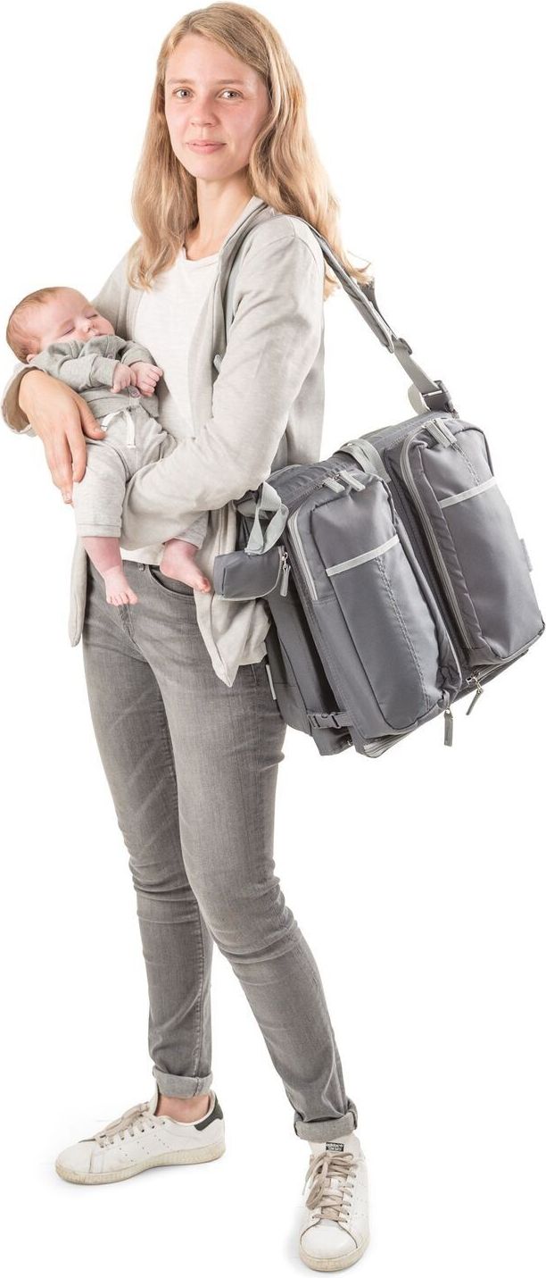 DOOMOO BASICS Baby travel přebalovací a přenosná taška, new grey - obrázek 2