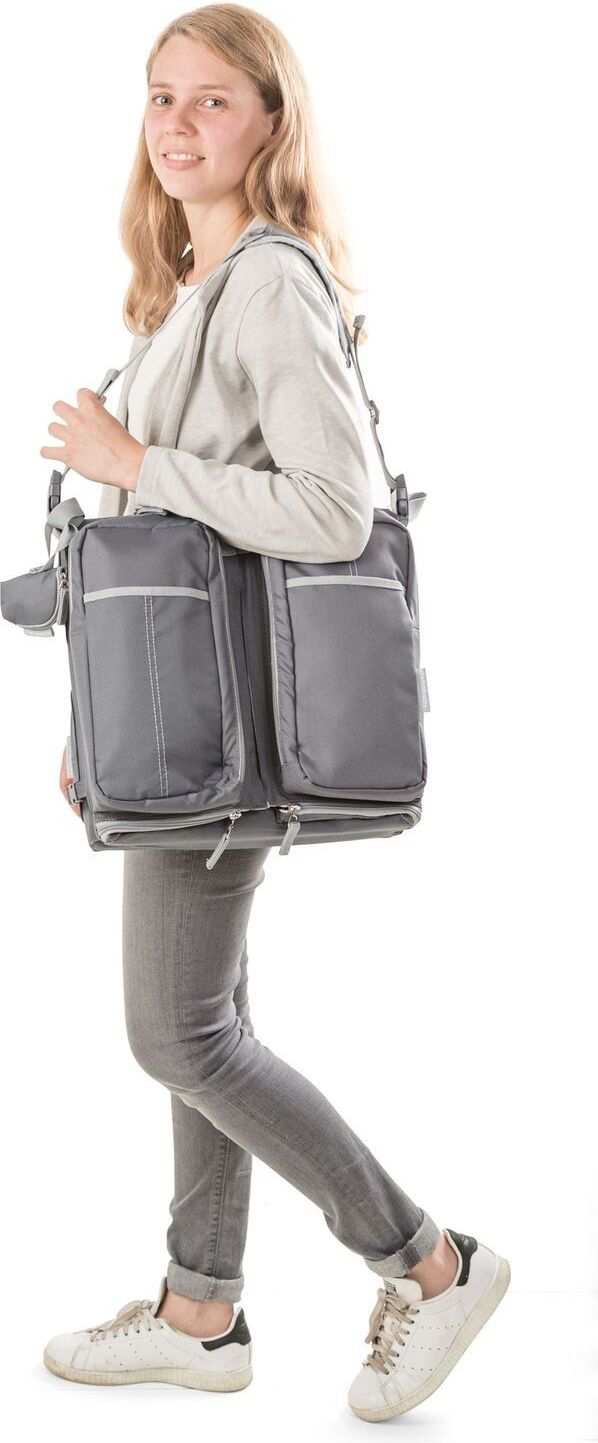 DOOMOO BASICS Baby travel přebalovací a přenosná taška, new grey - obrázek 3