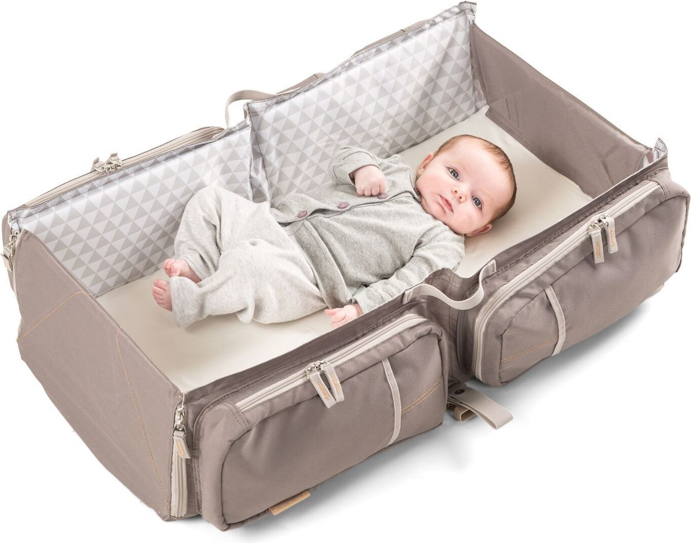 DOOMOO BASICS Baby travel přebalovací a přenosná taška, new taupe - obrázek 1