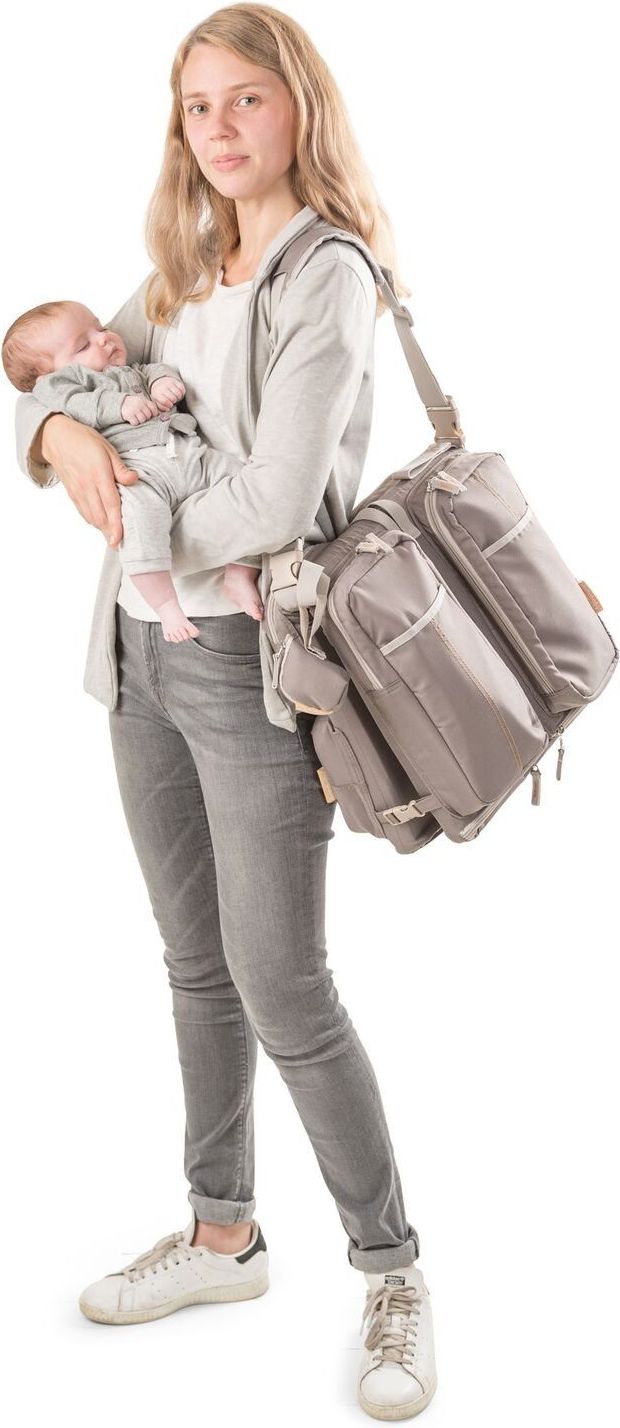 DOOMOO BASICS Baby travel přebalovací a přenosná taška, new taupe - obrázek 2