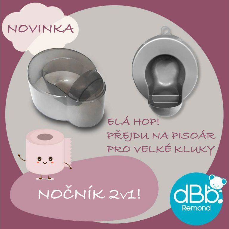 dBb Dětský nočník a pisoár, 2v1, transparetní šedá - obrázek 1