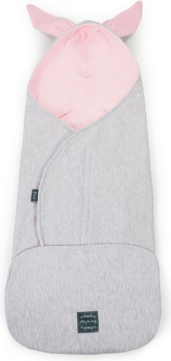 Floo for baby zavinovačka 2v1 s oušky růžová - obrázek 2