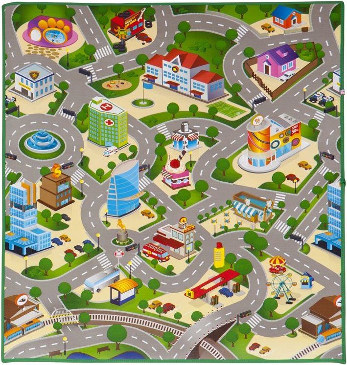 Scarlett dětský pěnový kobereček CITY & MAPA - obrázek 1