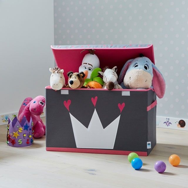 STORE IT Truhla na hračky šedá s bílou korunkou - obrázek 4
