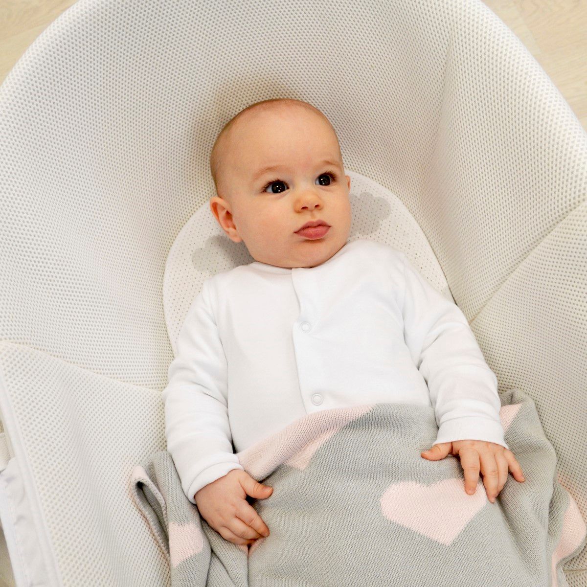 SHNUGGLE Luxusní pletená deka růžová - obrázek 2