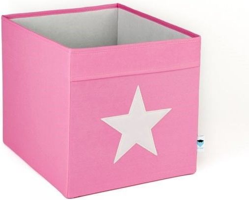 STORE IT Úložný box velký růžová s bílou hvězdou - obrázek 1