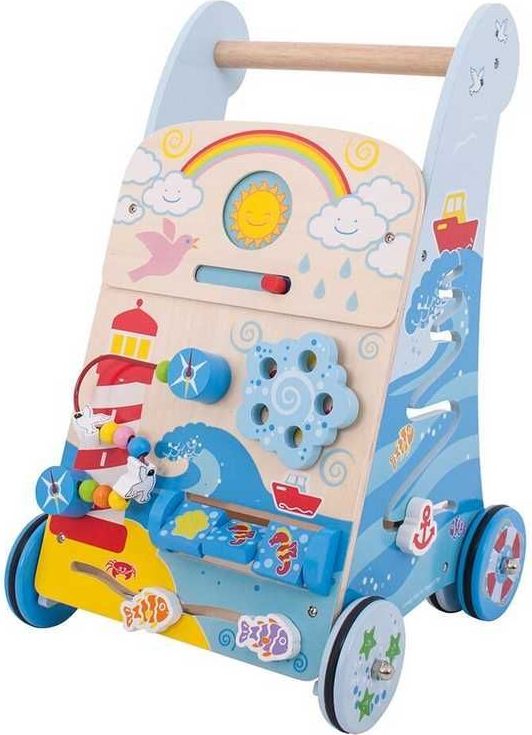 Bigjigs Toys dřevěné aktivní chodítko moře - obrázek 1