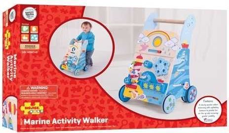 Bigjigs Toys dřevěné aktivní chodítko moře - obrázek 4