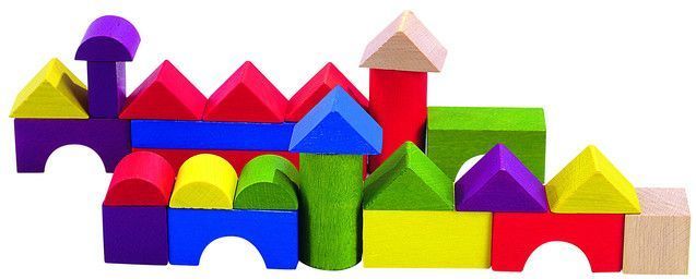 Detoa Dřevěné hračky - dřevěná stavebnice kostky 100 ks - obrázek 2