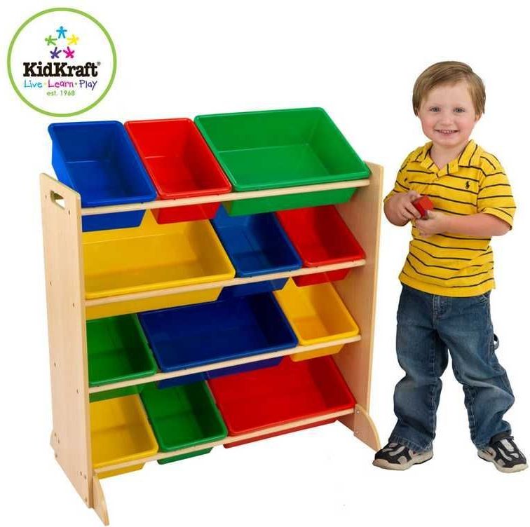 KidKraft barevná polička s úložnými boxy - obrázek 4