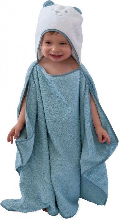 Tinéo Osuška s kapucí a poncho šedá - obrázek 4