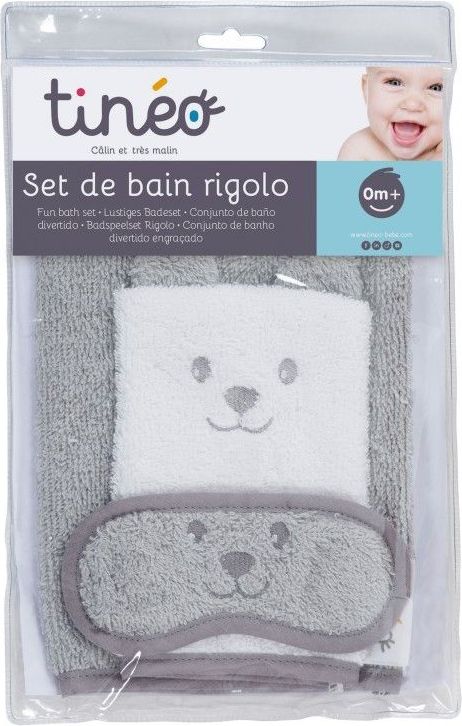 Tinéo Koupací set (2x žíňka na tělo, oči) šedý - obrázek 4