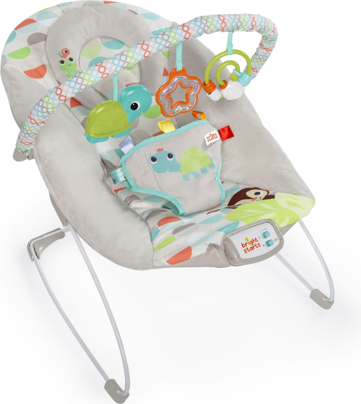 Bright Starts Lehátko vibrující s melodií Happy Safari 0m+, do 9 kg, 2018 - obrázek 2