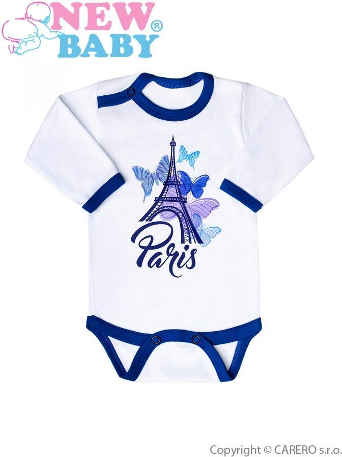Kojenecké body s dlouhým rukávem New Baby Towns modré - 86 (12-18m) - obrázek 1