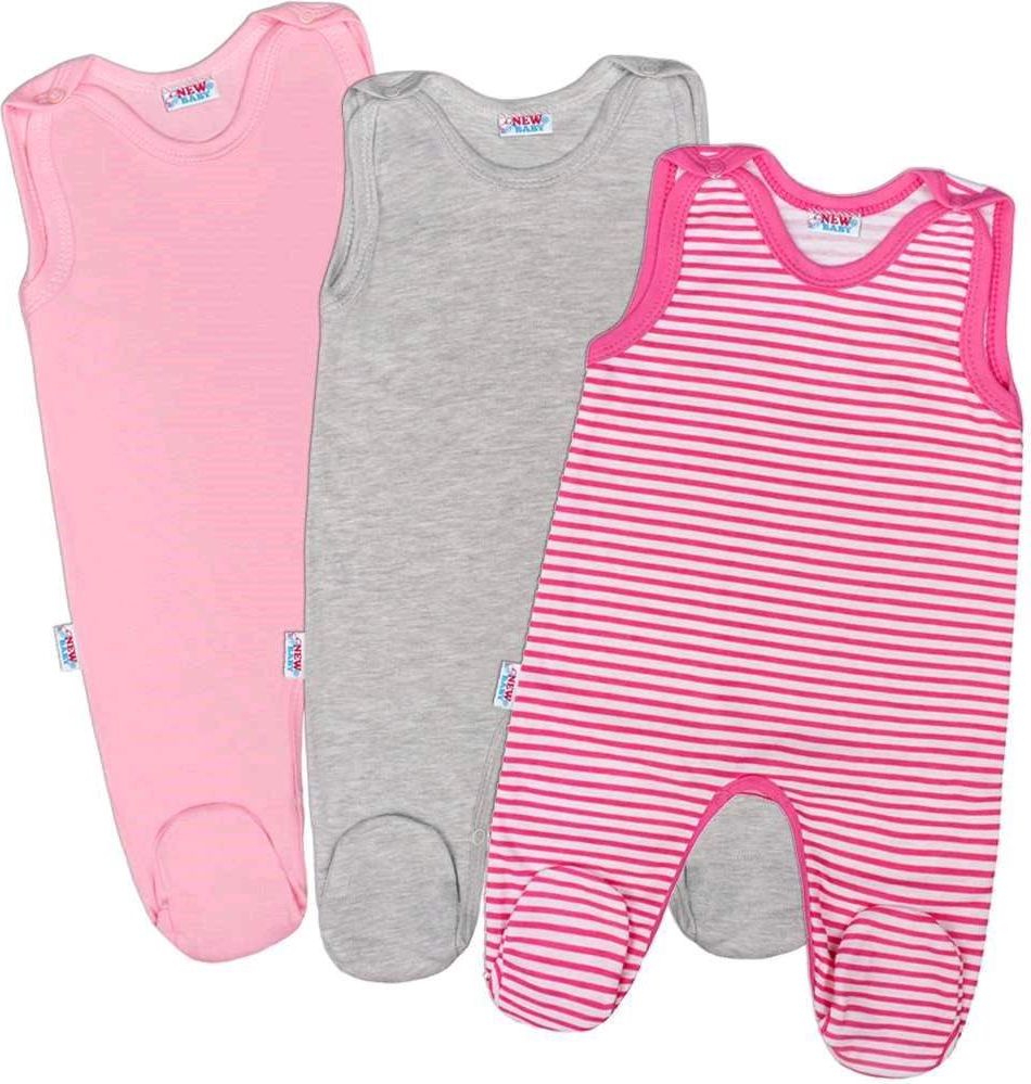 Kojenecké dupačky New Baby Classic II Holka 3ks&nbsp;-&nbsp;80 (9-12m) - obrázek 1