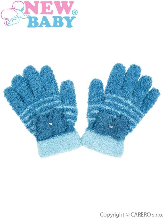 Dětské zimní froté rukavičky New Baby světle modré&nbsp;-&nbsp;110 (4-5r) - obrázek 1