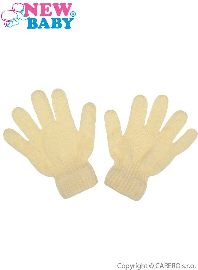 Dětské zimní rukavičky New Baby krémové - 110 (4-5r) - obrázek 1
