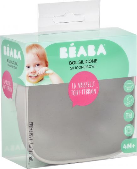 Beaba Miska silikonová s přísavkou Grey - obrázek 3