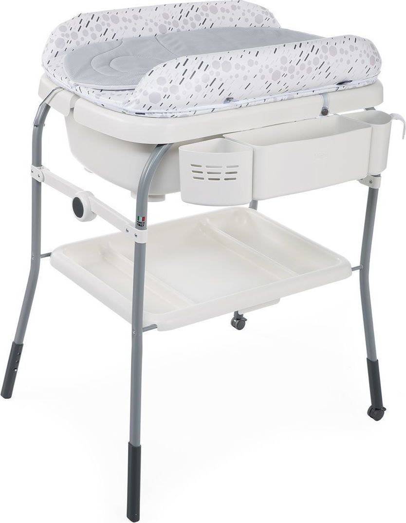 Chicco Stolek přebalovací s vaničkou Cuddle & Bubble - Cool Grey - obrázek 1