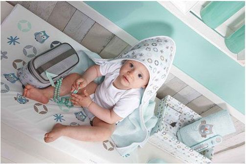 Ručník s kapucí froté Bébé-Jou Owl Family-sovičky - obrázek 2