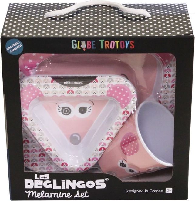 Déglingos Jídelní set myškos COQUELICOS - obrázek 1