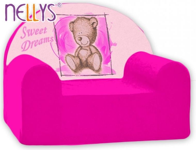 Dětské křeslo Nellys - Sweet Dreams by Teddy - růžová, B19 - obrázek 1