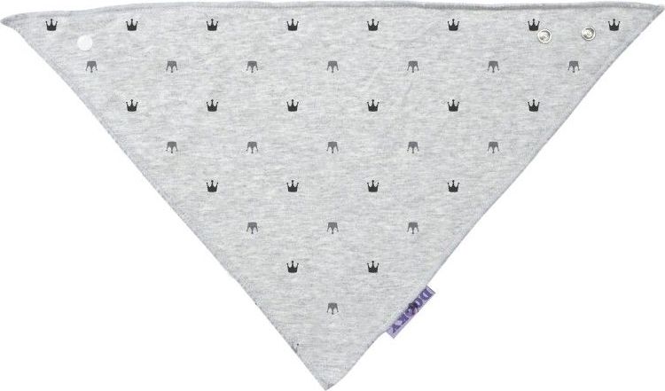 Dooky bryndáček Dribble Bib Light Grey Crowns - obrázek 2