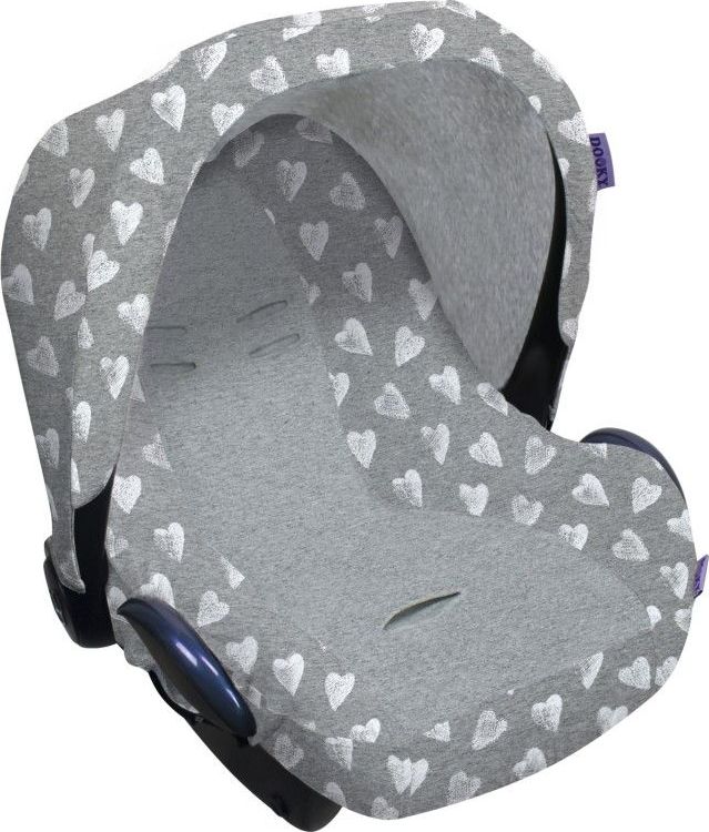 Dooky stříška Hoody Limited HEARTS Grey - obrázek 3